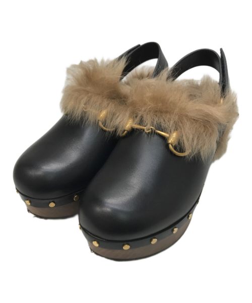 GUCCI（グッチ）GUCCI (グッチ) アムステル/サボサンダル ブラック サイズ:35 1/2の古着・服飾アイテム