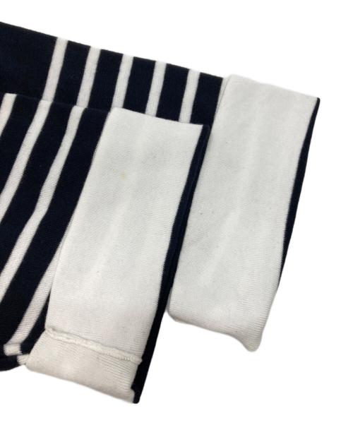 GALERIE VIE（ギャルリーヴィー）GALERIE VIE (ギャルリーヴィー) イスラエルギザコットン クルーネックプルオーバー ホワイト×ブラック サイズ:FREEの古着・服飾アイテム