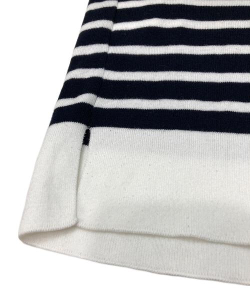 GALERIE VIE（ギャルリーヴィー）GALERIE VIE (ギャルリーヴィー) イスラエルギザコットン クルーネックプルオーバー ホワイト×ブラック サイズ:FREEの古着・服飾アイテム