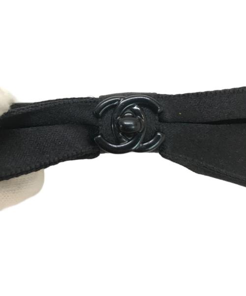 CHANEL（シャネル）CHANEL (シャネル) ヴィンテージターンロックココマークリボンバレッタ ブラックの古着・服飾アイテム