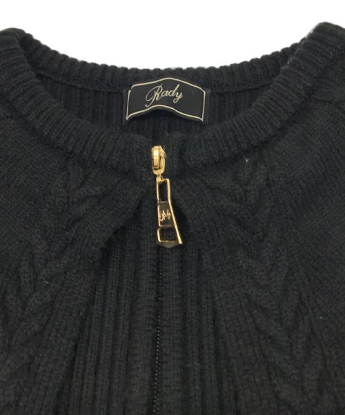 Rady（レディ）Rady (レディ) ケープニットコート ブラック サイズ:Sの古着・服飾アイテム