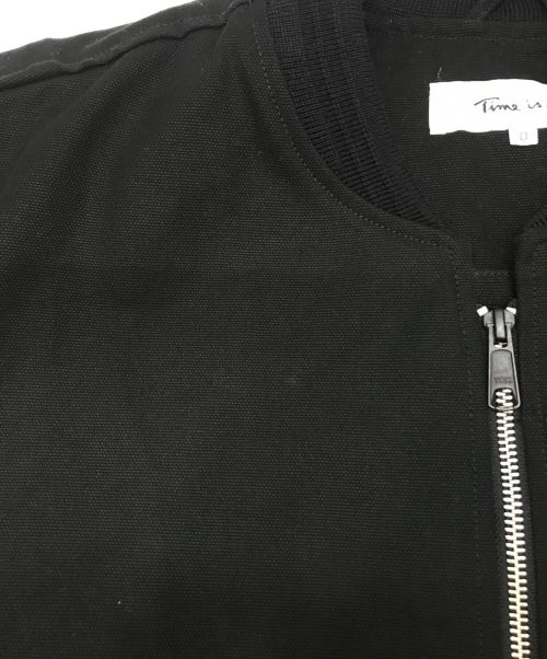 Time is on（タイムイズオン）Time is on (タイムイズオン) COTTON DUCK JUMPER / コットンダックジャンパー ブラックの古着・服飾アイテム