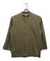blurhms（ブラームス）の古着「CHAMBRAY STAND COLLAR CUFFLESS SHIRT ／　シャンブレイスタンドカラーカフスシャツ」｜ブラウン