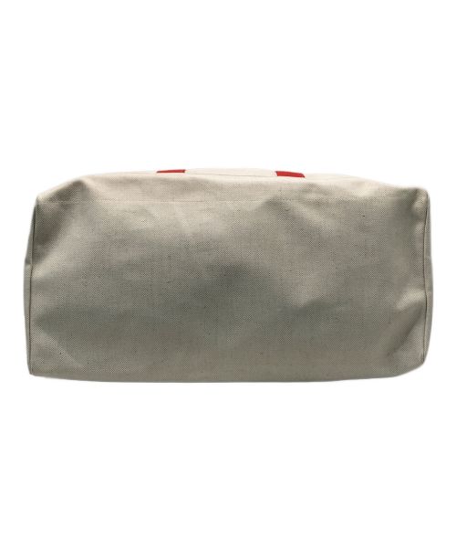 L/UNIFORM（リュニフォーム）L/UNIFORM (リュニフォーム) FRAGMENT DESIGN (フラグメントデザイン) デザインキャンバスビックトート ベージュの古着・服飾アイテム