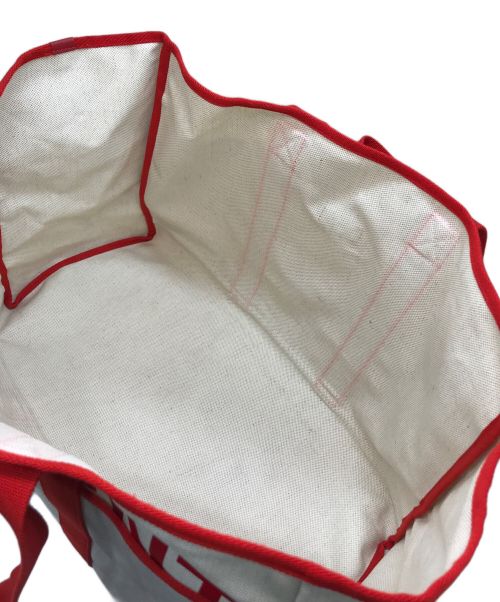 L/UNIFORM（リュニフォーム）L/UNIFORM (リュニフォーム) FRAGMENT DESIGN (フラグメントデザイン) デザインキャンバスビックトート ベージュの古着・服飾アイテム