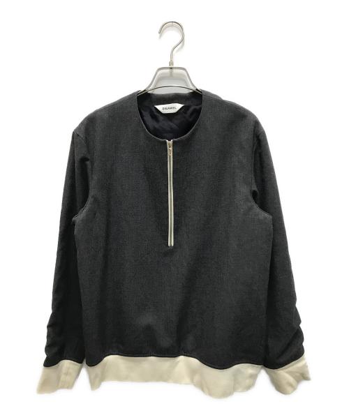 digawel（ディガウェル）DIGAWEL (ディガウェル) ハーフジッププルオーバー グレー サイズ:Sの古着・服飾アイテム