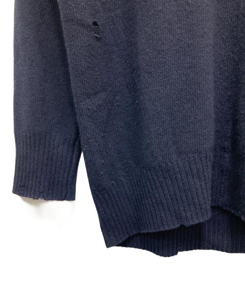 MUSE de Deuxieme Classe（ミューズ ドゥーズィエム クラス）MUSE de Deuxieme Classe (ミューズ ドゥーズィエム クラス) cheri ウールニット ネイビー サイズ:不明（実寸参照）の古着・服飾アイテム