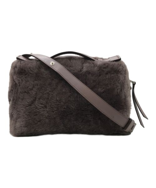 TOD'S（トッズ）TOD'S (トッズ) ゴンミーニ ムートンファー レザー 2way スクエアショルダーバッグ ブラウンの古着・服飾アイテム
