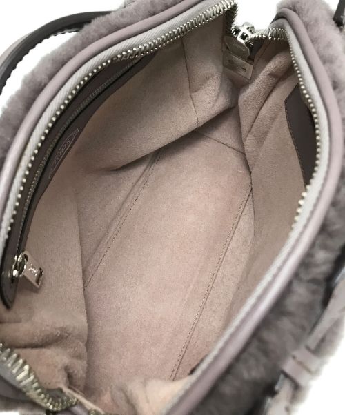 TOD'S（トッズ）TOD'S (トッズ) ゴンミーニ ムートンファー レザー 2way スクエアショルダーバッグ ブラウンの古着・服飾アイテム