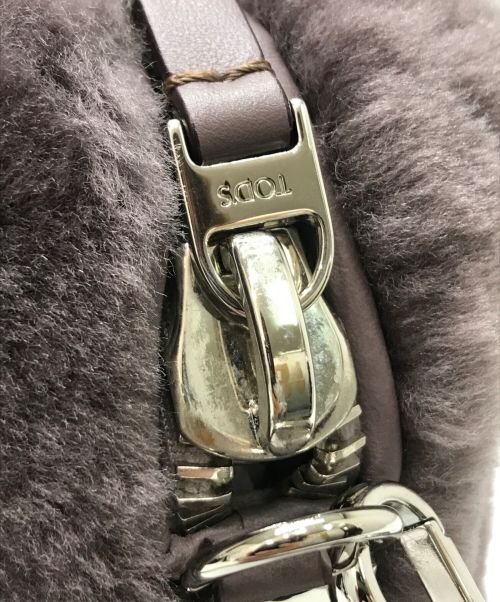 TOD'S（トッズ）TOD'S (トッズ) ゴンミーニ ムートンファー レザー 2way スクエアショルダーバッグ ブラウンの古着・服飾アイテム