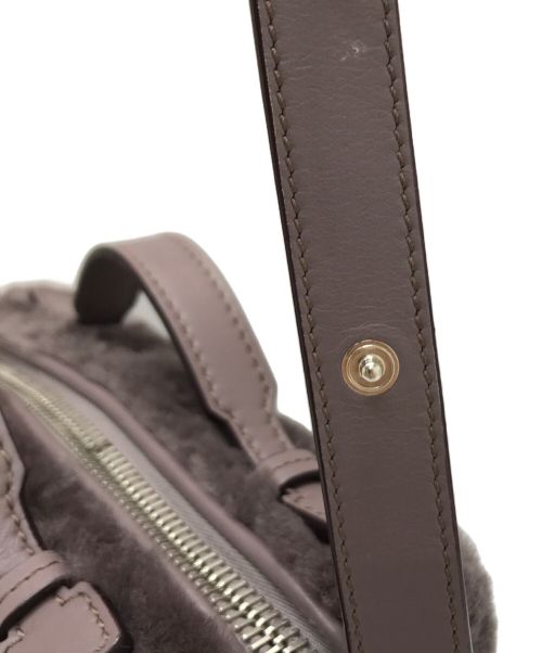 TOD'S（トッズ）TOD'S (トッズ) ゴンミーニ ムートンファー レザー 2way スクエアショルダーバッグ ブラウンの古着・服飾アイテム