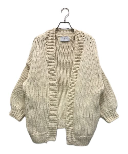 ETRE（エトレ）ETRE (エトレ) ハンドメイドニットカーディガン ベージュ サイズ:Freeの古着・服飾アイテム