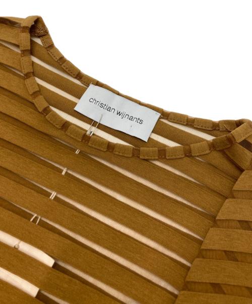 christian wijnants（クリスチャン ワイナンツ）christian wijnants (クリスチャン ワイナンツ) カットソーワンピース ブラウン サイズ:S 未使用品の古着・服飾アイテム