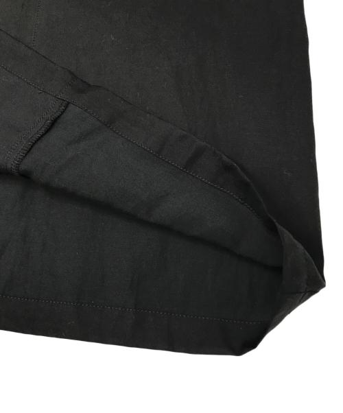 porter des boutons（ポルテデブトン）porter des boutons (ポルテデブトン) キュプラ綿ツイルワンピース ブラック サイズ:不明（実寸参照）の古着・服飾アイテム