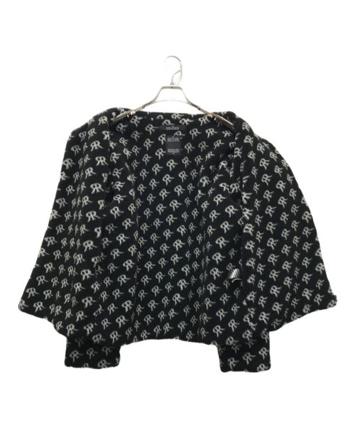 ROKH（ロク）ROKH (ロク) LEATHER PATCH FLEECE JACKET ブラック サイズ:36の古着・服飾アイテム