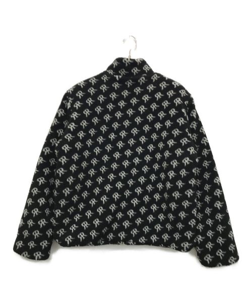 ROKH（ロク）ROKH (ロク) LEATHER PATCH FLEECE JACKET ブラック サイズ:36の古着・服飾アイテム