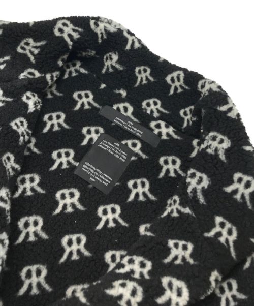 ROKH（ロク）ROKH (ロク) LEATHER PATCH FLEECE JACKET ブラック サイズ:36の古着・服飾アイテム