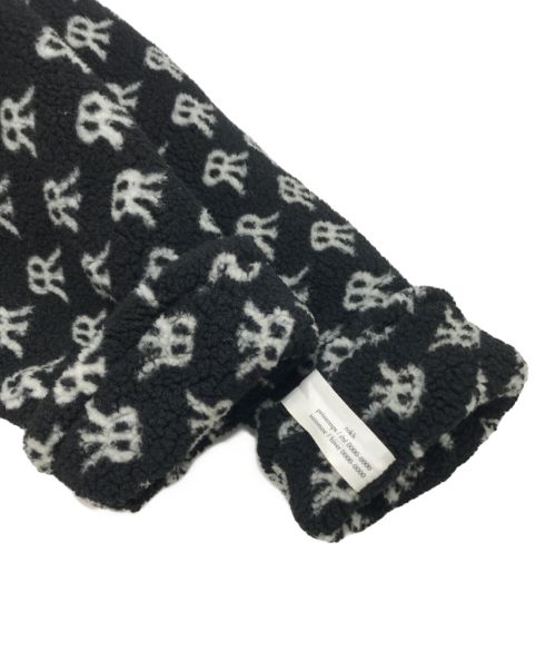 ROKH（ロク）ROKH (ロク) LEATHER PATCH FLEECE JACKET ブラック サイズ:36の古着・服飾アイテム