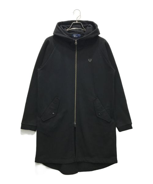 FRED PERRY（フレッドペリー）FRED PERRY (フレッドペリー) スエット素材モッズコート ブラック サイズ:Mの古着・服飾アイテム