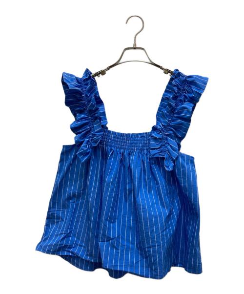 GRACE CONTINENTAL（（グレースコンチネンタル）GRACE CONTINENTAL (（グレースコンチネンタル) ショルダーフリルトップ ブルー サイズ:38の古着・服飾アイテム