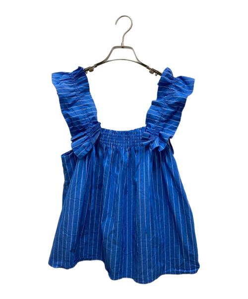 GRACE CONTINENTAL（（グレースコンチネンタル）GRACE CONTINENTAL (（グレースコンチネンタル) ショルダーフリルトップ ブルー サイズ:38の古着・服飾アイテム