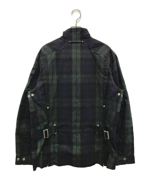 RLX RALPH LAUREN（アールエルエックスラルフローレン）RLX RALPH LAUREN (アールエルエックスラルフローレン) ワックスドコットン モーターサイクルジャケット グリーン サイズ:Mの古着・服飾アイテム