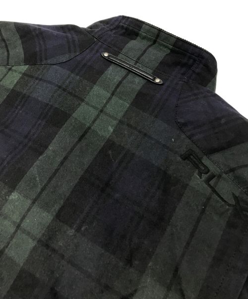 RLX RALPH LAUREN（アールエルエックスラルフローレン）RLX RALPH LAUREN (アールエルエックスラルフローレン) ワックスドコットン モーターサイクルジャケット グリーン サイズ:Mの古着・服飾アイテム