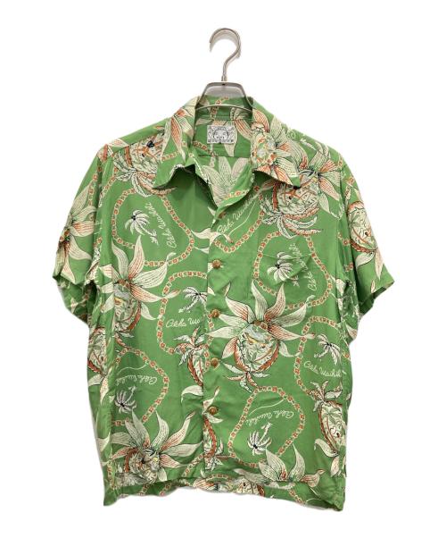 Evisu Jeans（エヴィスジーンズ）Evisu Jeans (エヴィスジーンズ) アロハシャツ グリーン サイズ:40の古着・服飾アイテム