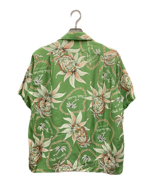 Evisu Jeans（エヴィスジーンズ）Evisu Jeans (エヴィスジーンズ) アロハシャツ グリーン サイズ:40の古着・服飾アイテム