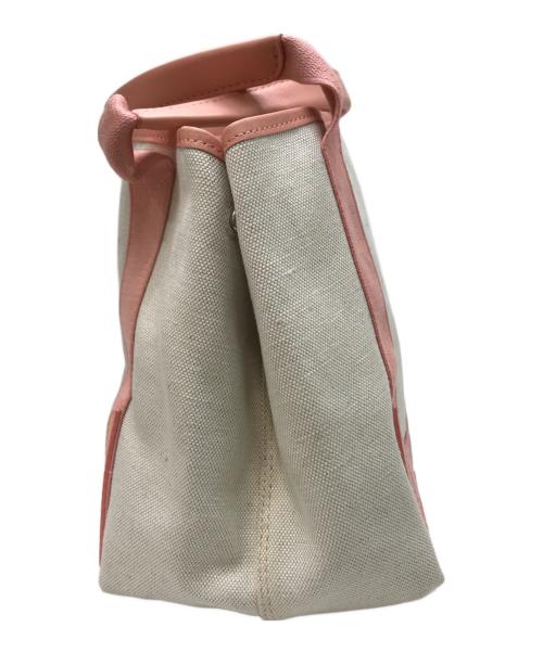 BALENCIAGA（バレンシアガ）BALENCIAGA (バレンシアガ) ネイビーカバスS ピンク×ホワイトの古着・服飾アイテム