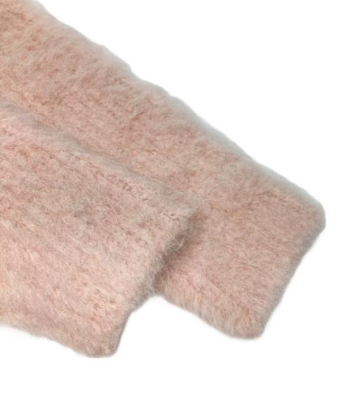 Whim Gazette（ウィムガゼット）Whim Gazette (ウィムガゼット) ミックスヤーンクルーネックニットプルオーバー ピンク サイズ:FREEの古着・服飾アイテム