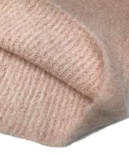 Whim Gazette（ウィムガゼット）Whim Gazette (ウィムガゼット) ミックスヤーンクルーネックニットプルオーバー ピンク サイズ:FREEの古着・服飾アイテム