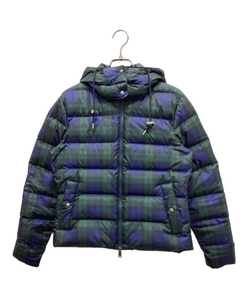 POLO RALPH LAUREN（ポロ・ラルフローレン）POLO RALPH LAUREN (ポロ・ラルフローレン) ブラックウォッチチェックダウンジャケット ネイビー×グリーン サイズ:XSの古着・服飾アイテム