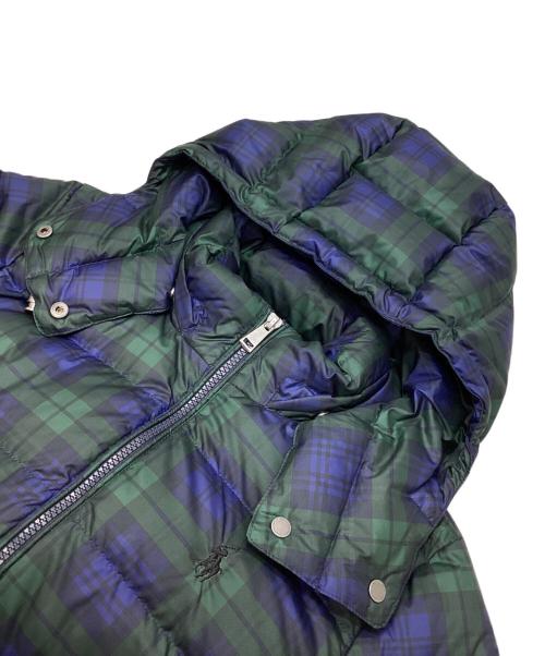 POLO RALPH LAUREN（ポロ・ラルフローレン）POLO RALPH LAUREN (ポロ・ラルフローレン) ブラックウォッチチェックダウンジャケット ネイビー×グリーン サイズ:XSの古着・服飾アイテム