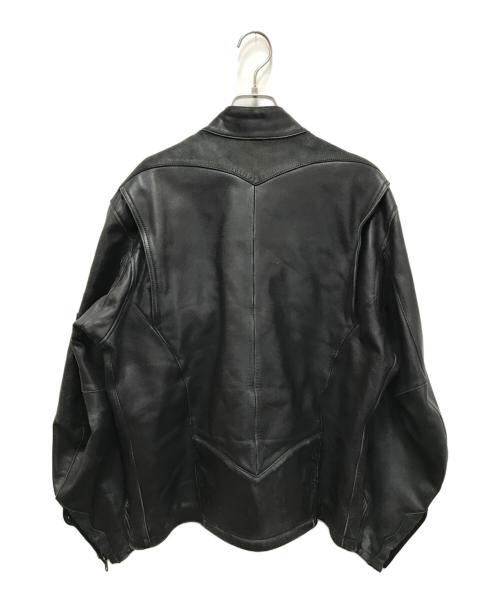 YELLOW CORN（イエローコーン）YeLLOW CORN (イエローコーン) レザージャケット ブラック サイズ:LLの古着・服飾アイテム