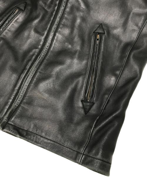 YELLOW CORN（イエローコーン）YeLLOW CORN (イエローコーン) レザージャケット ブラック サイズ:LLの古着・服飾アイテム