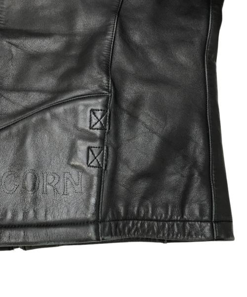 YELLOW CORN（イエローコーン）YeLLOW CORN (イエローコーン) レザージャケット ブラック サイズ:LLの古着・服飾アイテム