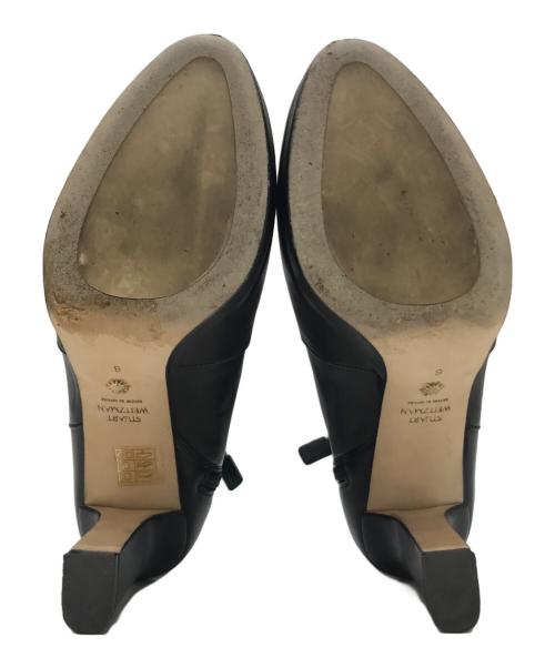 STUART WEITZMAN（スチュアートワイツマン）STUART WEITZMAN (スチュアートワイツマン) サイドジップレザーブーツ ブラック サイズ:6の古着・服飾アイテム