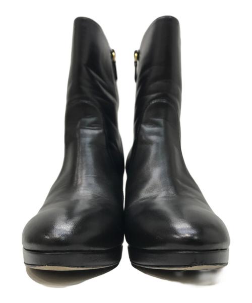STUART WEITZMAN（スチュアートワイツマン）STUART WEITZMAN (スチュアートワイツマン) サイドジップレザーブーツ ブラック サイズ:6の古着・服飾アイテム