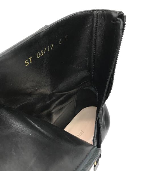 STUART WEITZMAN（スチュアートワイツマン）STUART WEITZMAN (スチュアートワイツマン) サイドジップレザーブーツ ブラック サイズ:6の古着・服飾アイテム