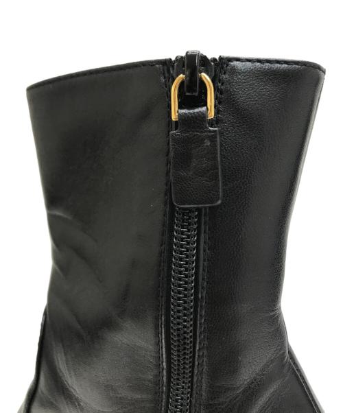 STUART WEITZMAN（スチュアートワイツマン）STUART WEITZMAN (スチュアートワイツマン) サイドジップレザーブーツ ブラック サイズ:6の古着・服飾アイテム