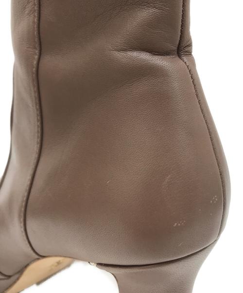 STUART WEITZMAN（スチュアートワイツマン）STUART WEITZMAN (スチュアートワイツマン) サイドジップレザーブーツ ブラウン サイズ:6の古着・服飾アイテム