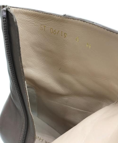 STUART WEITZMAN（スチュアートワイツマン）STUART WEITZMAN (スチュアートワイツマン) サイドジップレザーブーツ ブラウン サイズ:6の古着・服飾アイテム