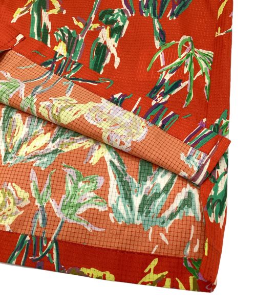 Snow peak（スノーピーク）Snow peak (スノーピーク) Printed Quick Dry Shirt レッド サイズ:Sの古着・服飾アイテム