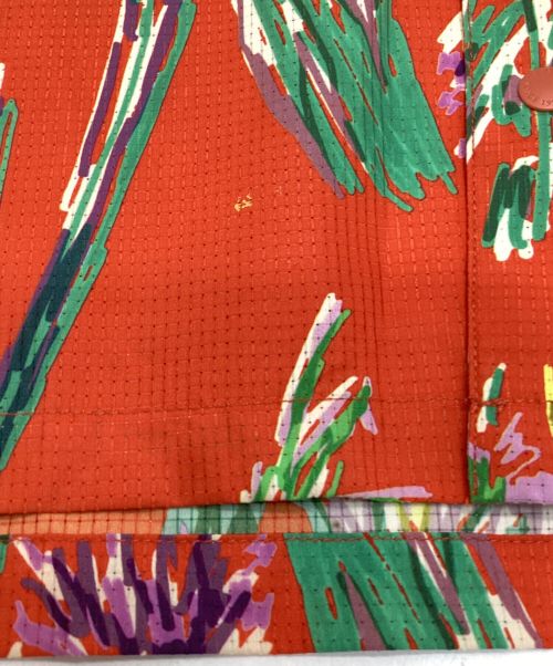 Snow peak（スノーピーク）Snow peak (スノーピーク) Printed Quick Dry Shirt レッド サイズ:Sの古着・服飾アイテム