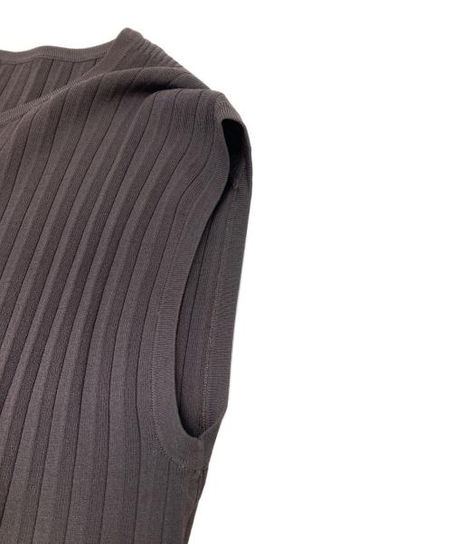 theory（セオリー）theory (セオリー) Crepe Knit Pleated Pullover ニット グレー サイズ:Sの古着・服飾アイテム