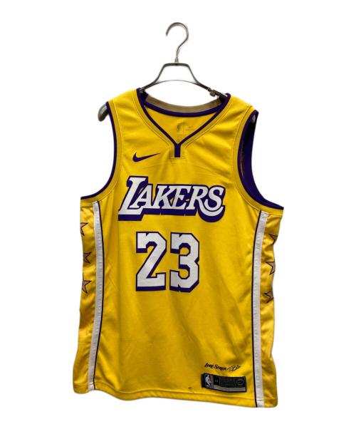 NIKE（ナイキ）NIKE (ナイキ) ゲームシャツ イエロー×パープル サイズ:Lの古着・服飾アイテム