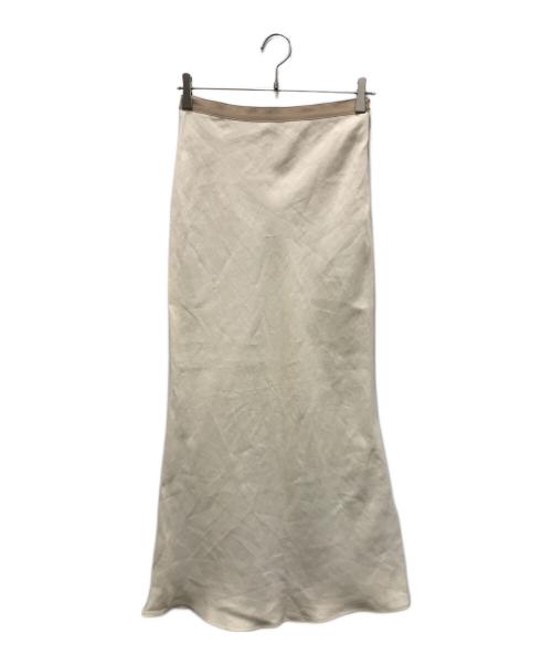 IENA（イエナ）IENA (イエナ) 麻レーヨンオックスバイヤススカート アイボリー サイズ:36 未使用品の古着・服飾アイテム