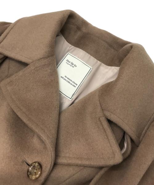 HER LIP TO（ハーリップトゥ）HER LIP TO (ハーリップトゥ) Mademoiselle 2Way Long Coat ブラウン サイズ:Mの古着・服飾アイテム
