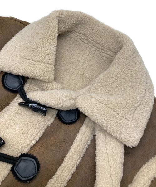 Fano Studios（ファノ ストゥディオズ）Fano Studios (ファノ ストゥディオズ) ボアパイピングスタンドカラームートンジャケット ブラウン サイズ:Mの古着・服飾アイテム